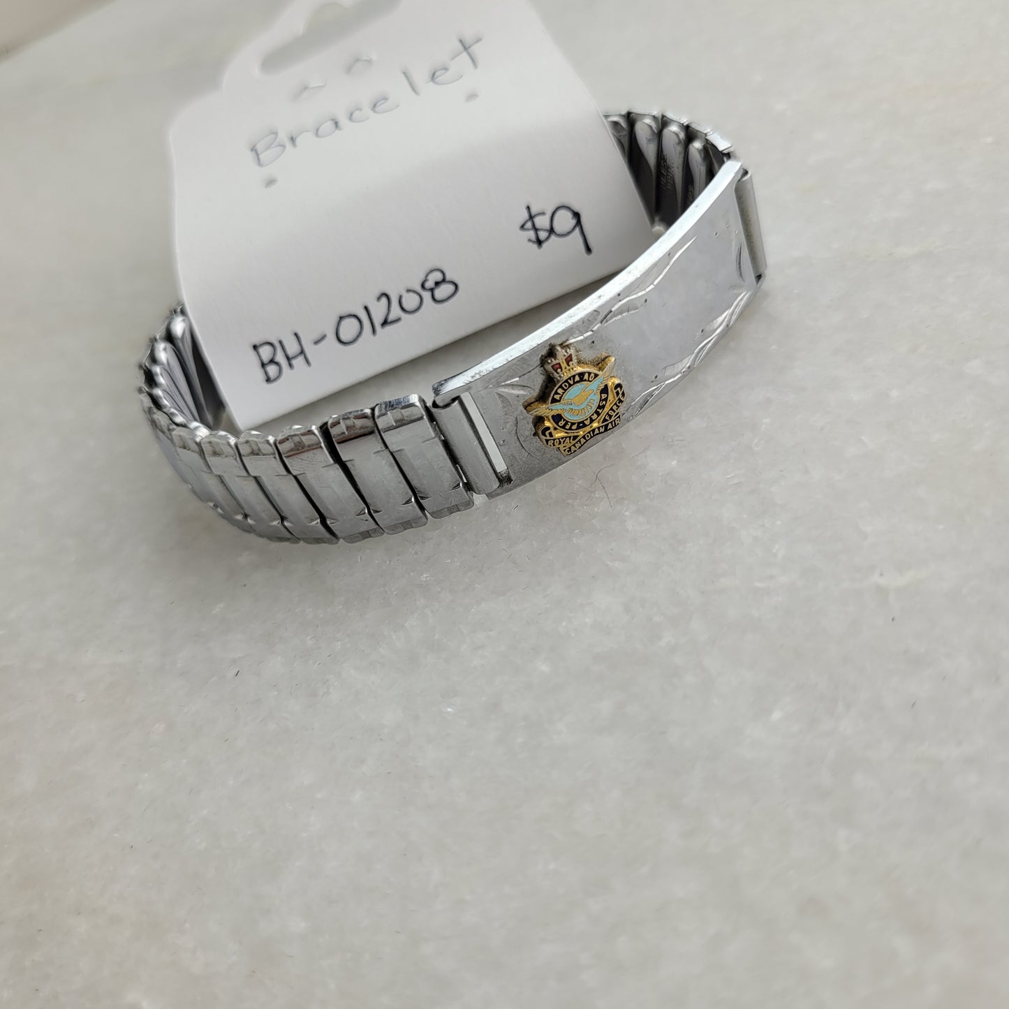 Vintage RCAF Stretch ID Expansion Bracelet - Royal Canadian Air Force
