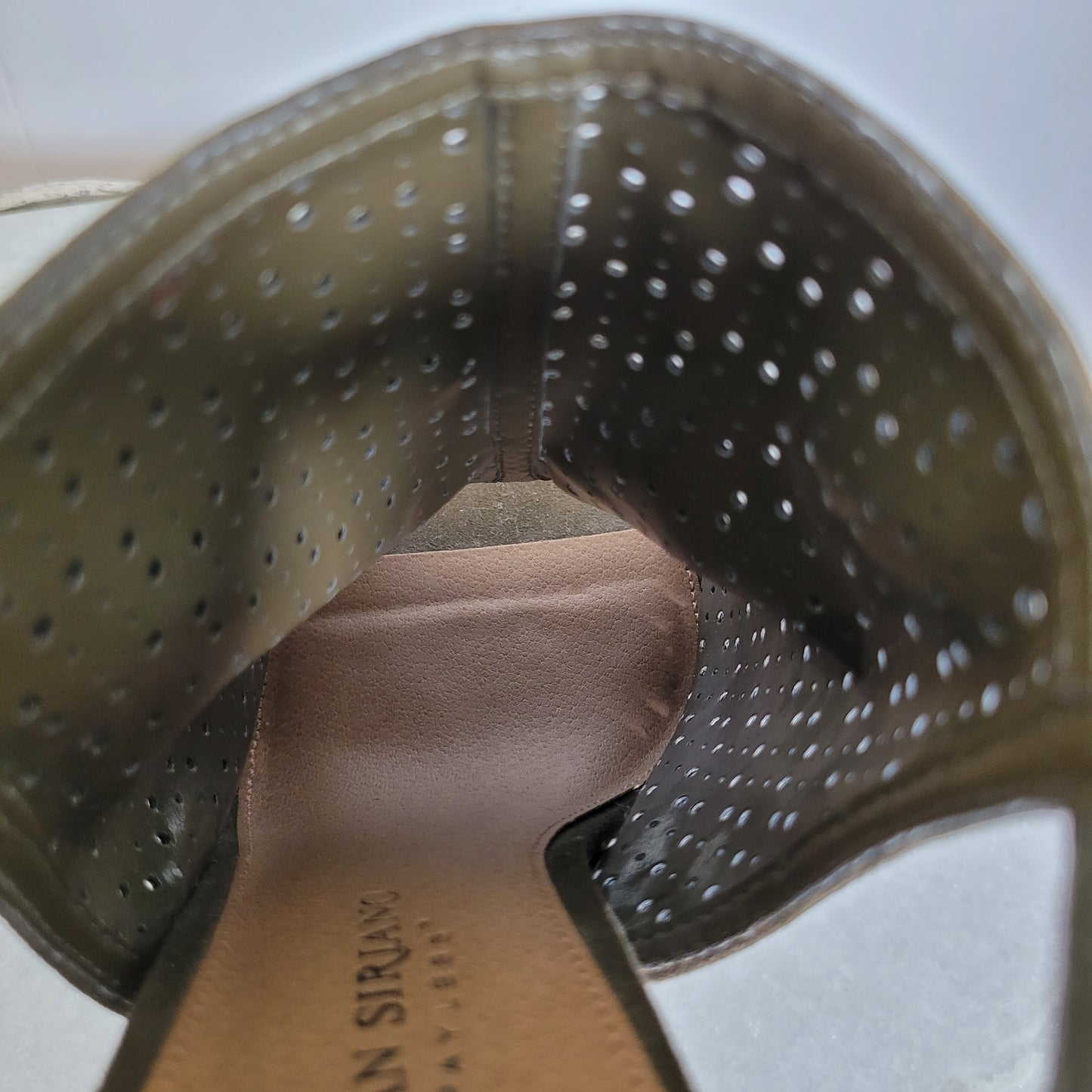 Olive Perforated Peep-Toe Heels - Christian Siriano for Payless(Size 9)