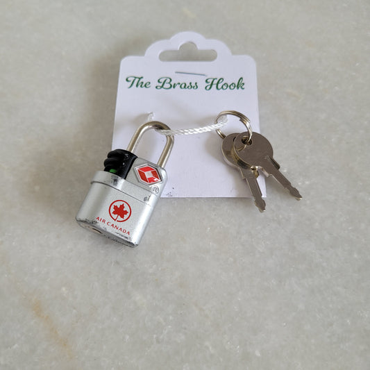 Air Canada TSA-Approved Travel Padlock with 2 Keys - Luggage Lock
