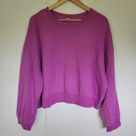 Pink Cropped Crewneck Sweatshirt - Old Navy (Size XXL)