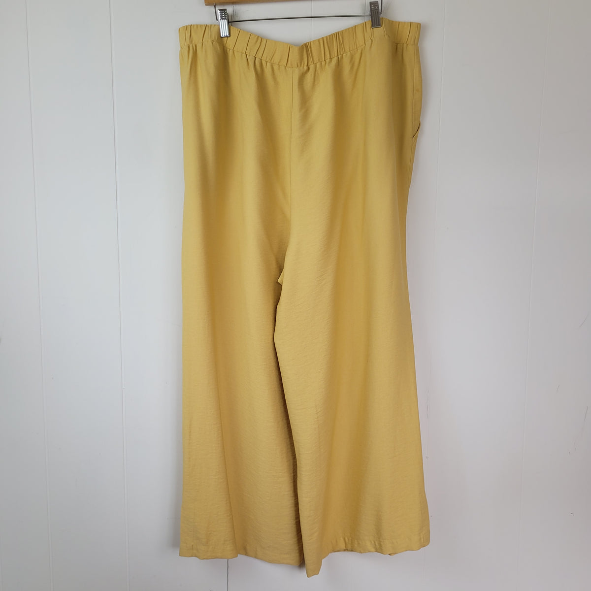 Mustard Yellow Wide Leg Pants - WynneLayers (Size 1X)