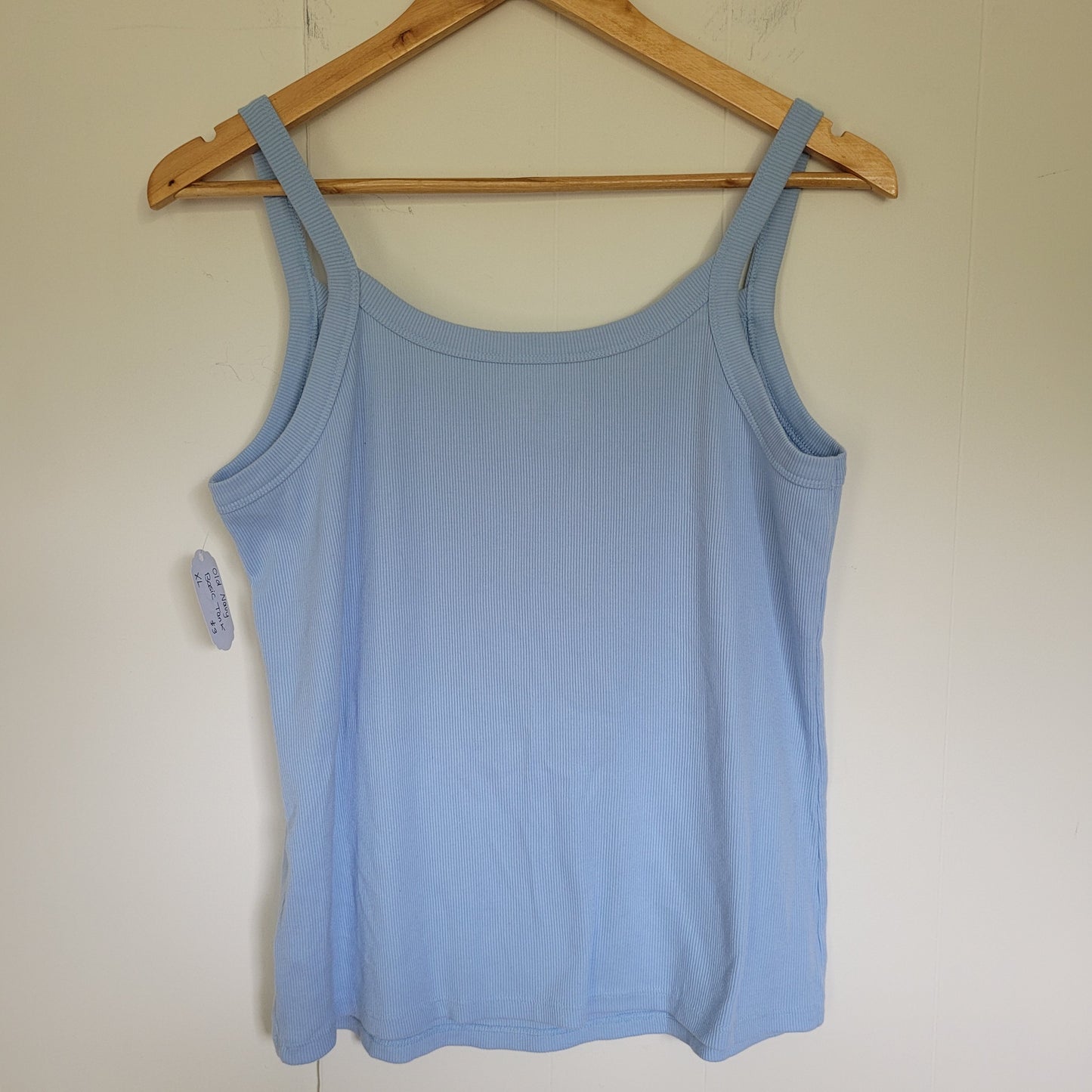 Light Blue Ribbed Tank - Old Navy (Size XL)