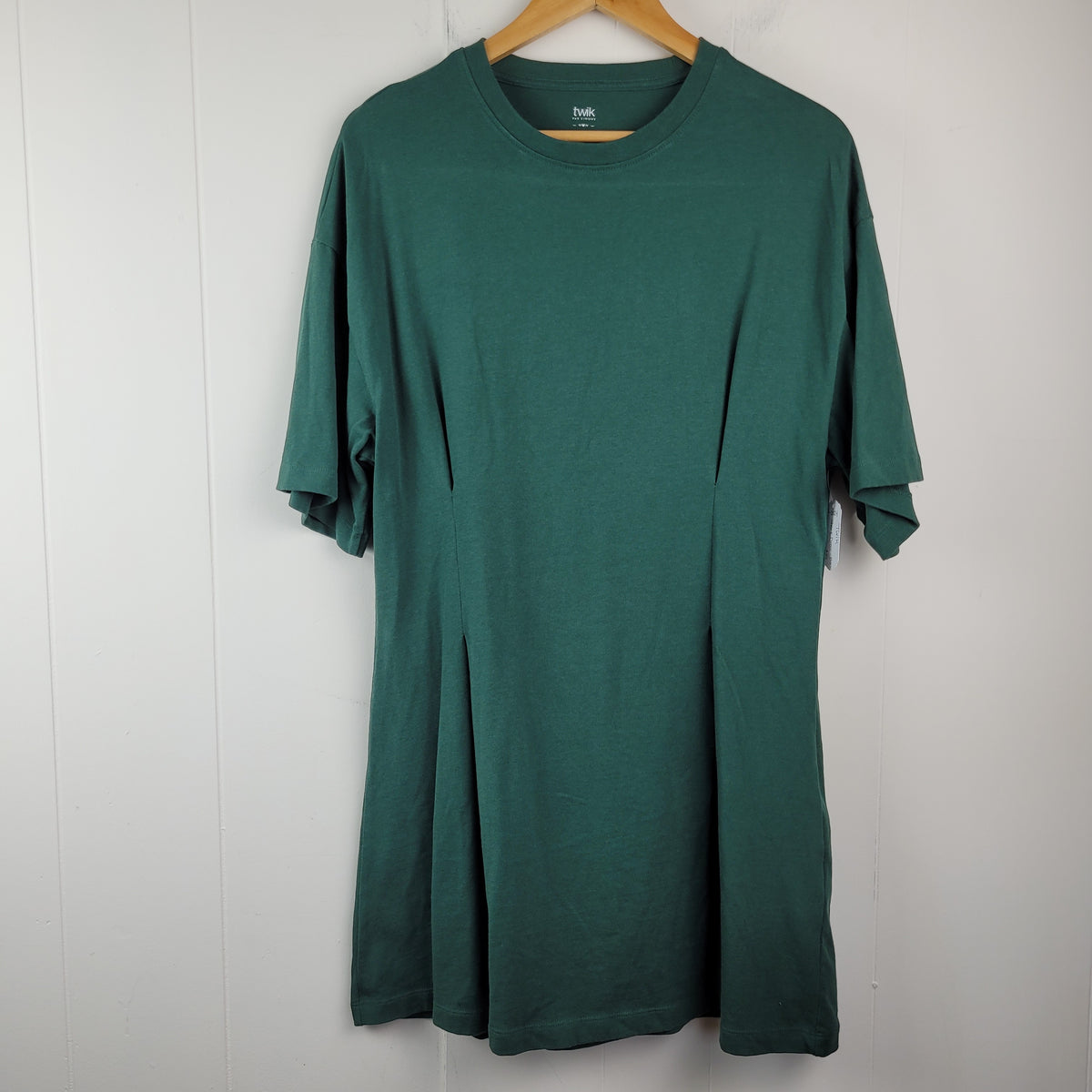 Green Organic Cotton T-Shirt Dress - Twik by Simons (Size M)