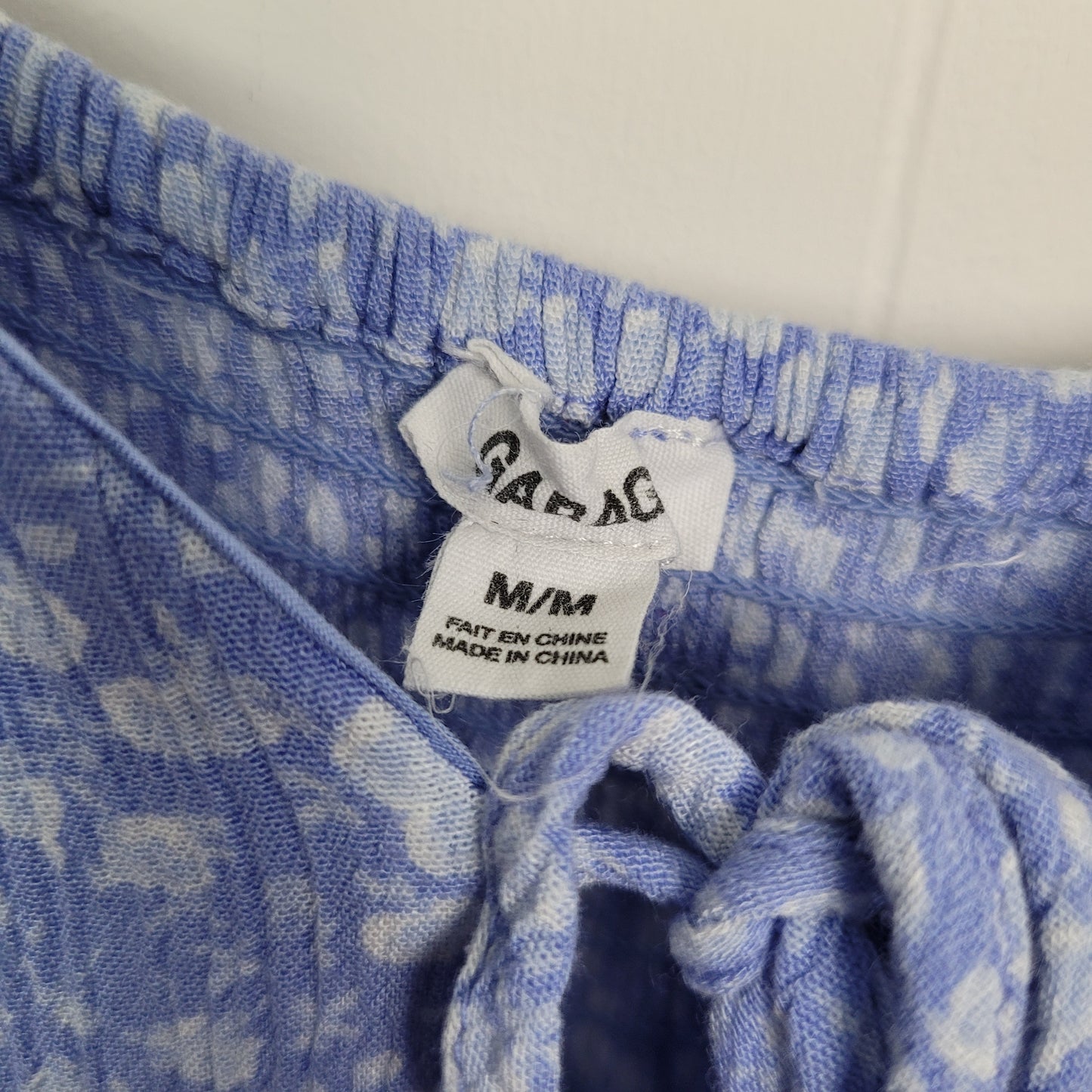 Blue Floral Tie-Front Sundress - Garage (Medium)