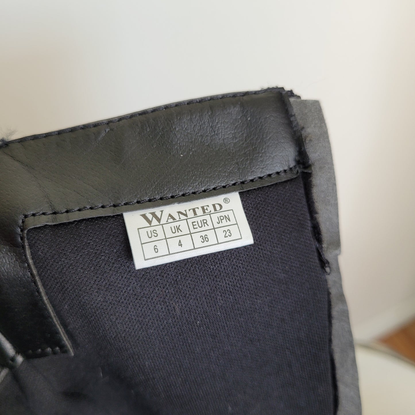 Black Lace-Up Riding Boots - Wanted (Size 6)
