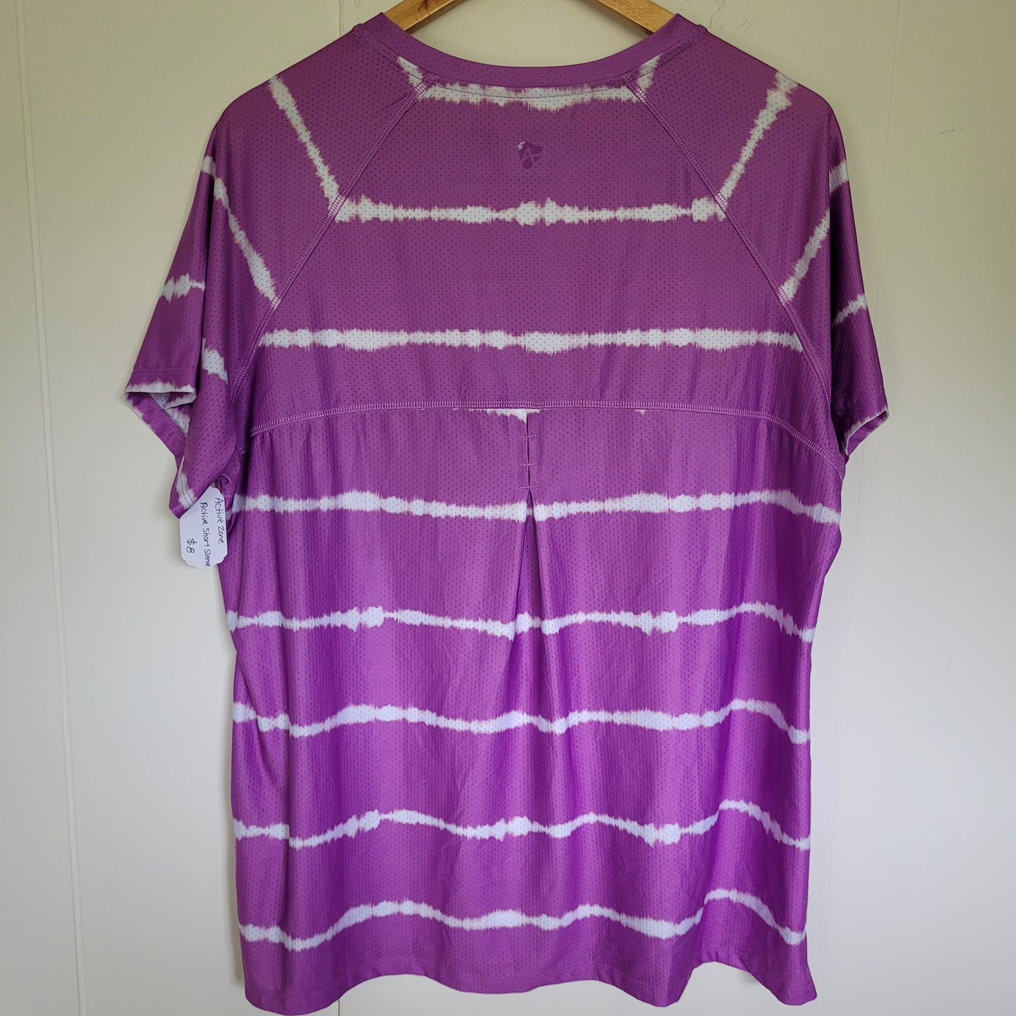 Purple Tie-Dye Active Tee - Active Zone by Penningtons (Size X)
