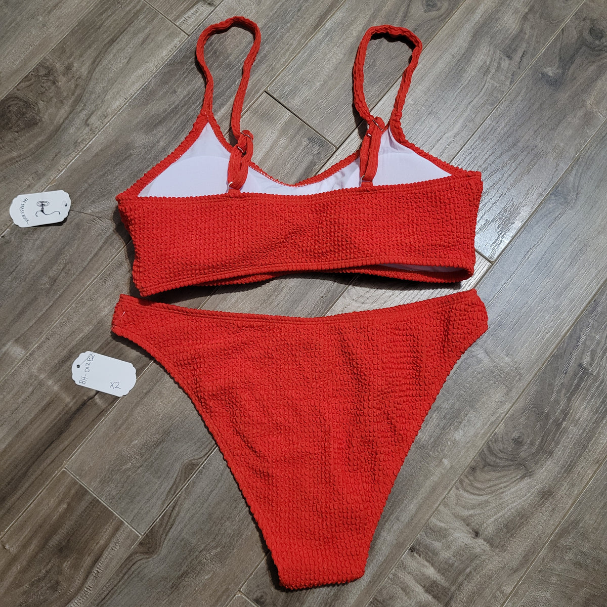 Red Textured Bikini Set - Unbranded (M)