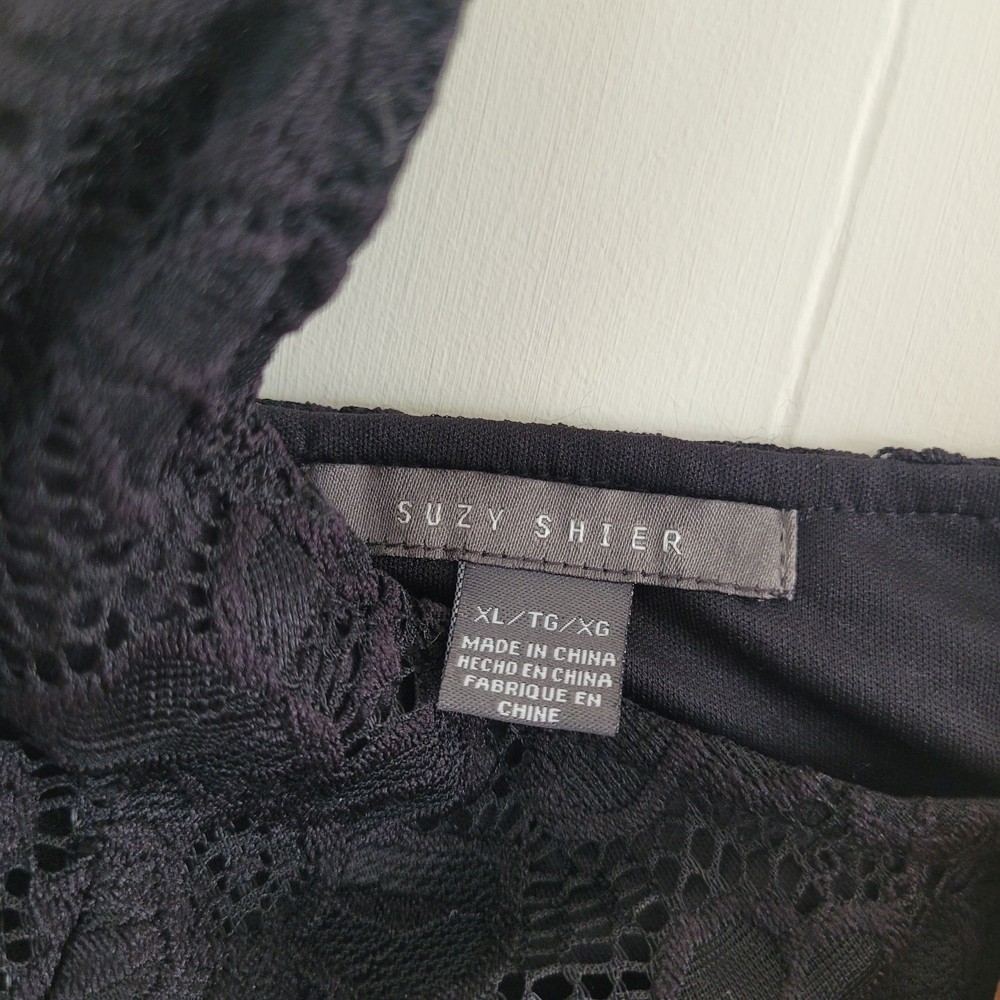 Black Lace Slip Dress – Suzy Shier (Size XL)