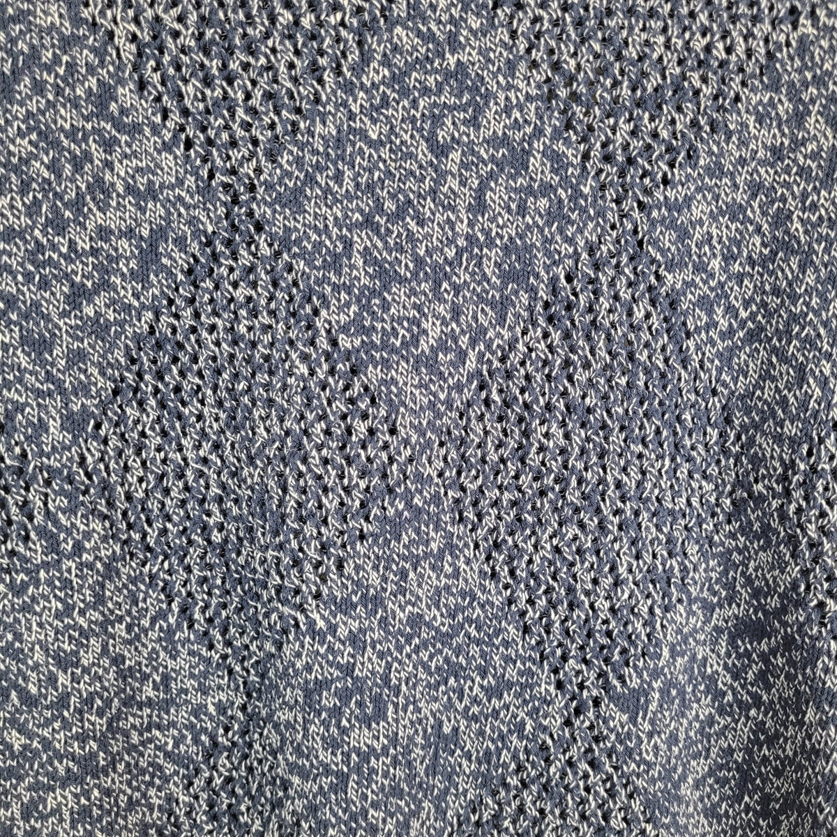 Blue Marled Open-Knit Sweater - Hudson North (Size L/G)