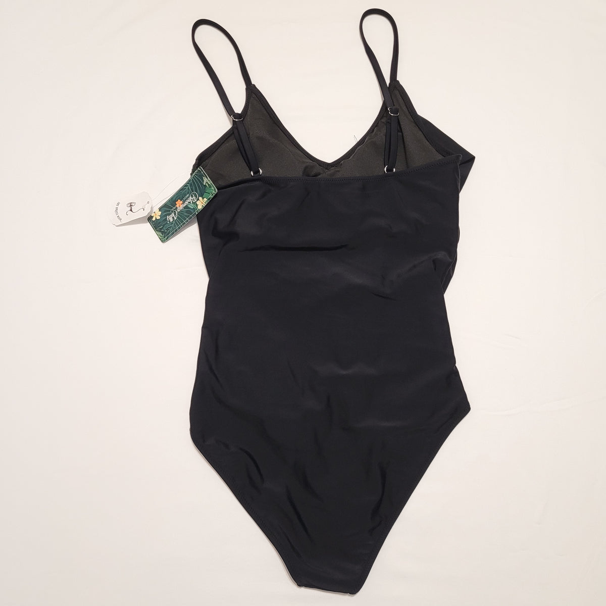 Black Ruffle One-Piece Swimsuit - Blooming Jelly (Size M)