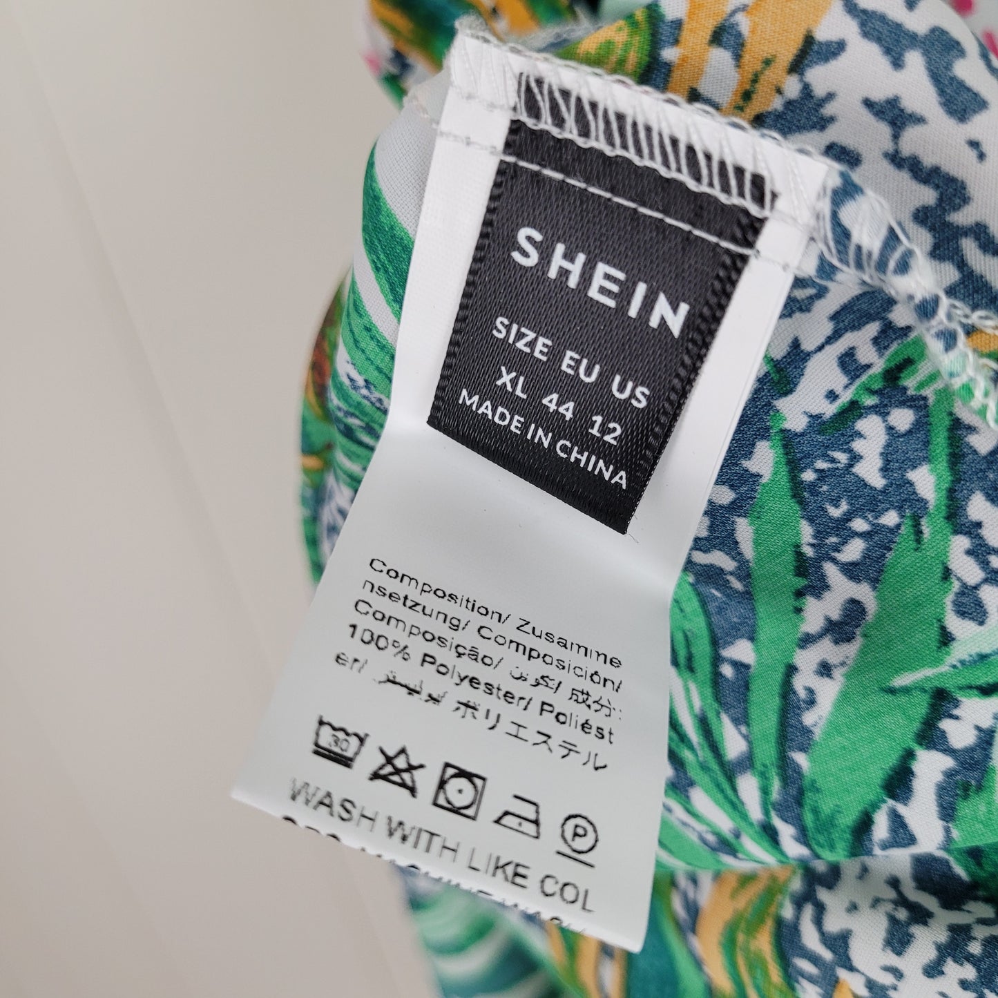 Tropical Strapless Romper - Shein( US 12/L)