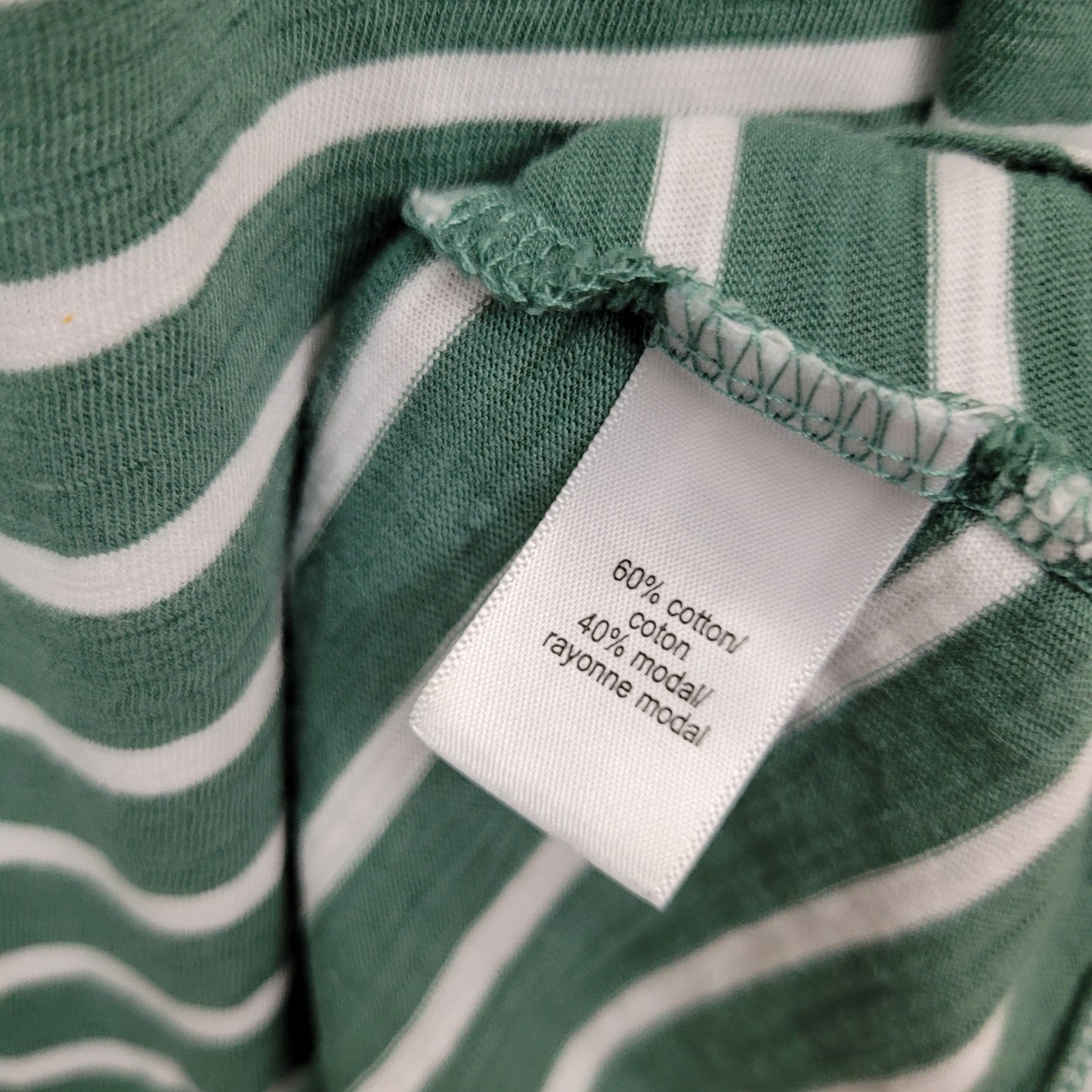Green & White Striped Tee - Maurice's 24/7 (Large)
