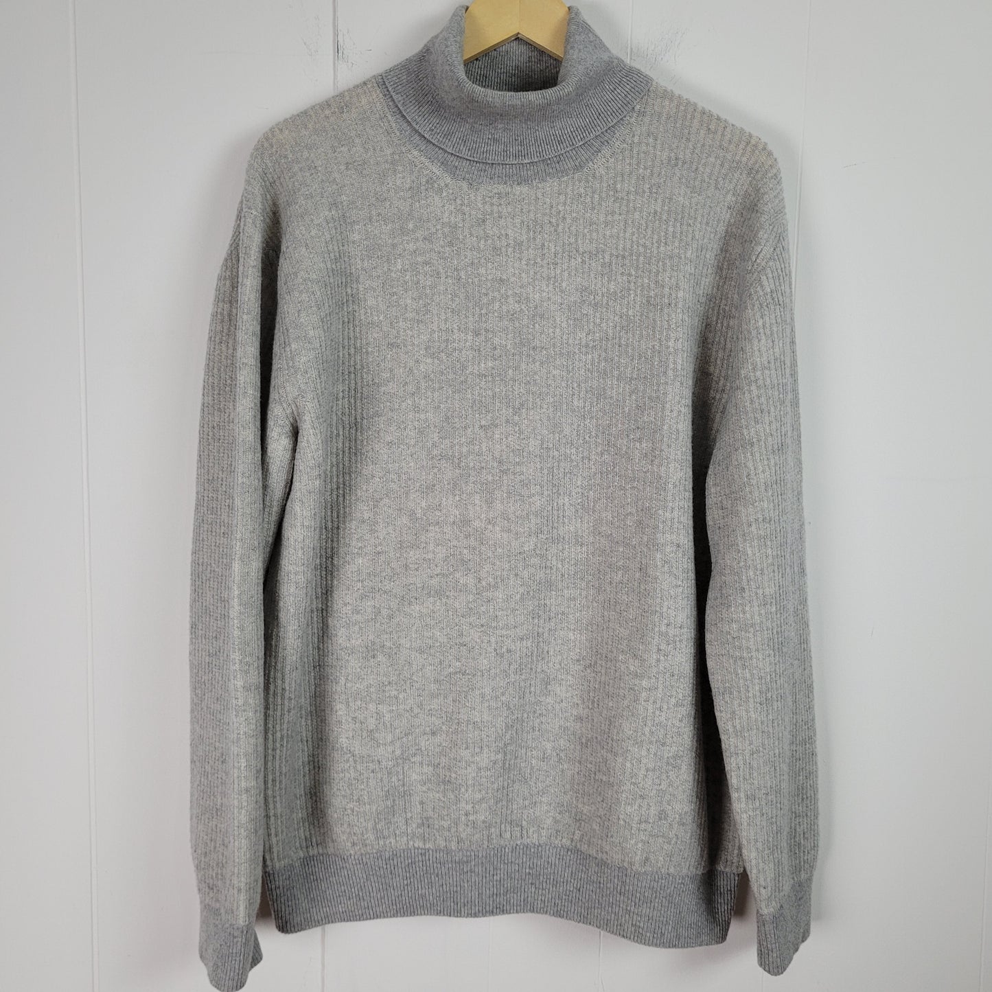 Grey Turtleneck Cashmere/Extrafine Merino Wool Sweater - Andrea Fenzi (IT 56 / XL)