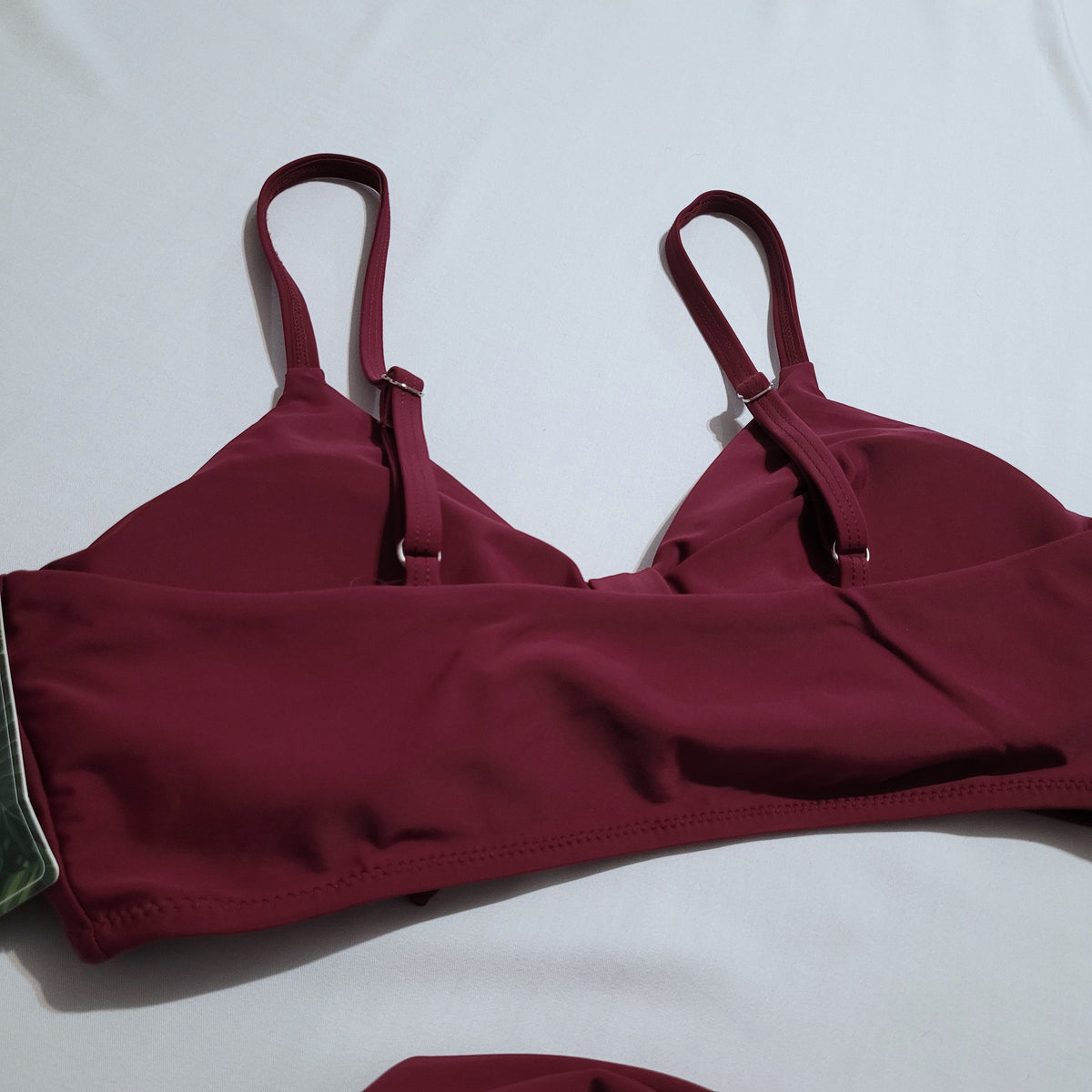 Burgundy High-Waisted Bikini Set - Blooming Jelly (S)