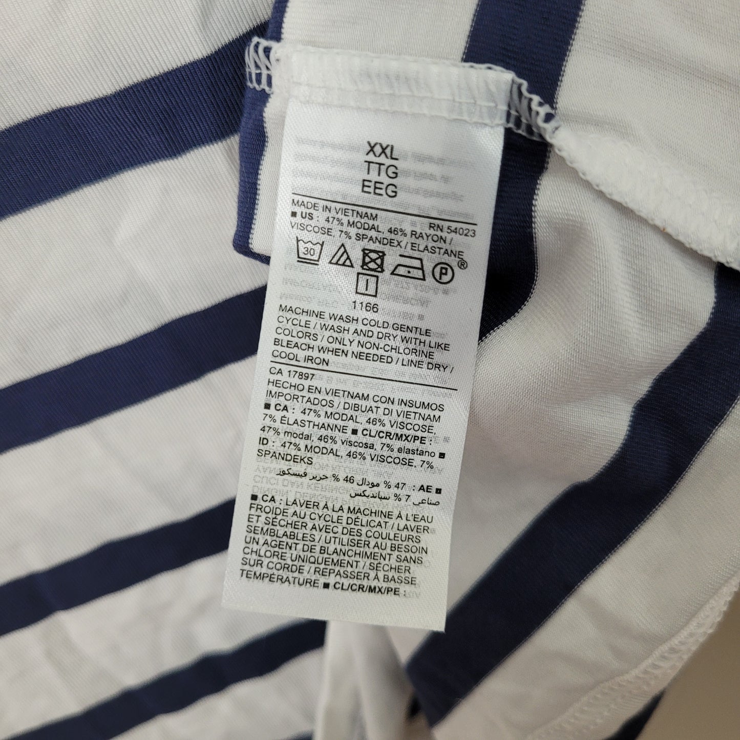 Navy & White Striped Lounge Tank - Old Navy Sunday Sleep (XXL)