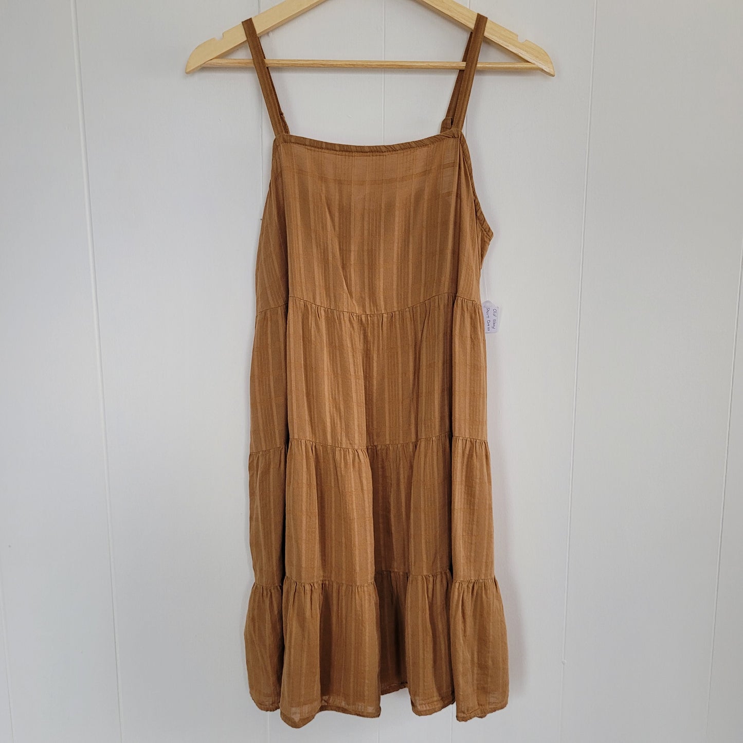 Tan / Caramel Tiered Mini Dress – Old Navy (Size Small)