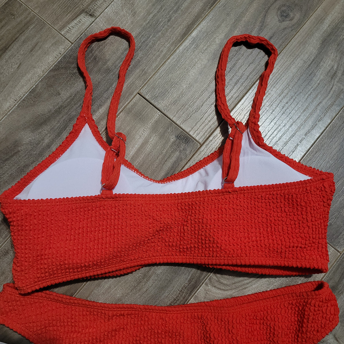 Red Textured Bikini Set - Unbranded (M)
