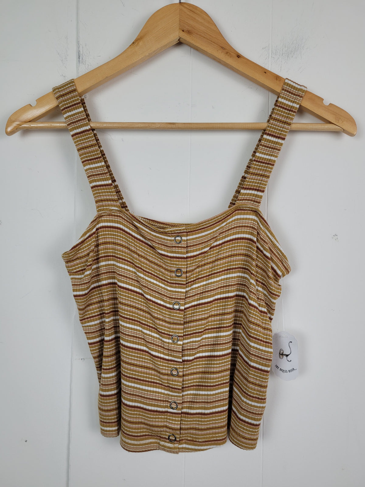 American Eagle Small Soft & Sexy Ribbed Striped Tank Top