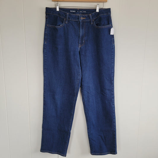 Medium Dark Wash High Rise “WOW Loose” Jeans - Old Navy (Size 12)