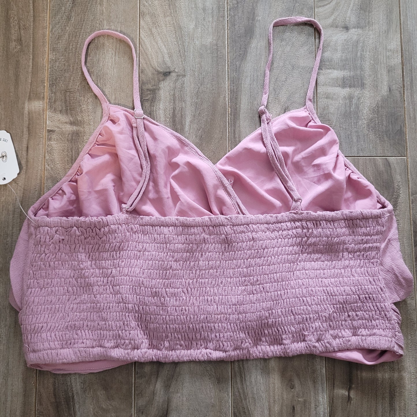 Dusty Pink Wrap Crop Tank Top - Forever 21 (Women's XL)