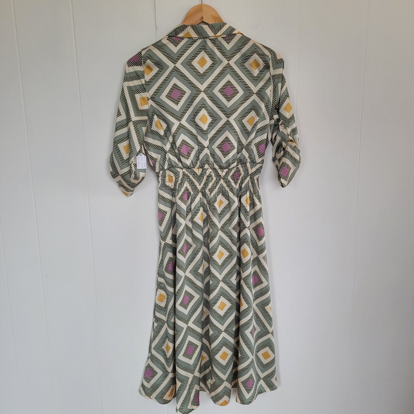 Green Printed Midi Shirt Dress – Alex & Parker (Small)