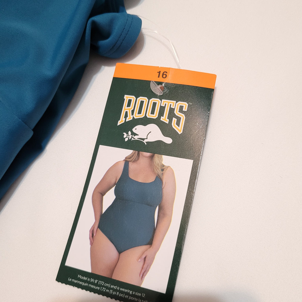 Teal One-Piece Swimsuit - Roots (Size 16)