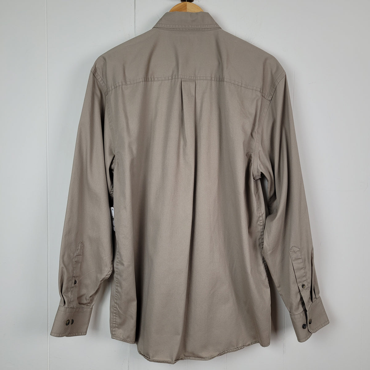 Brown Long Sleeve Button-Up Shirt - Denver Hayes (M-Mens)