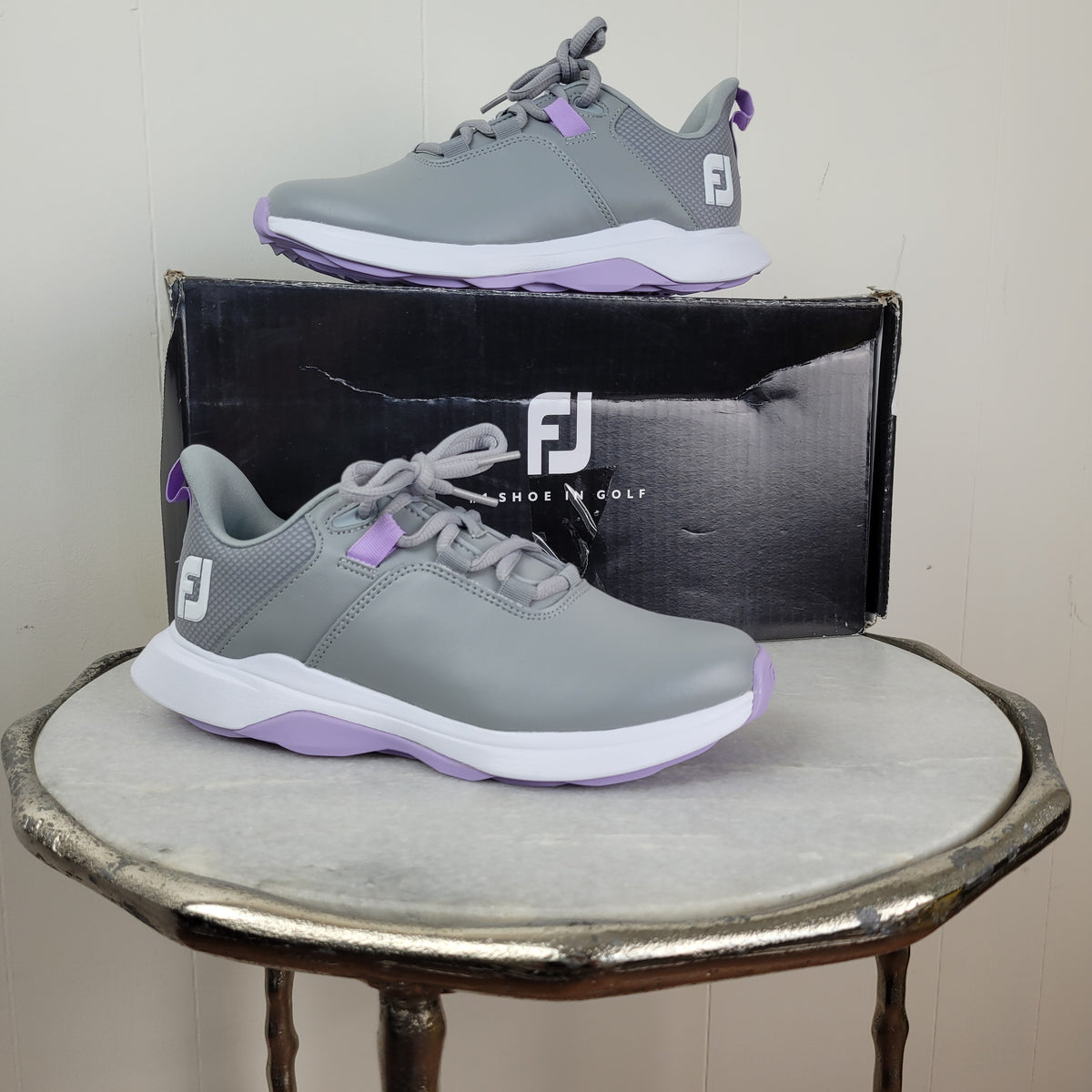 FootJoy ProLite Golf Shoes - Grey/Purple (Women’s 5)