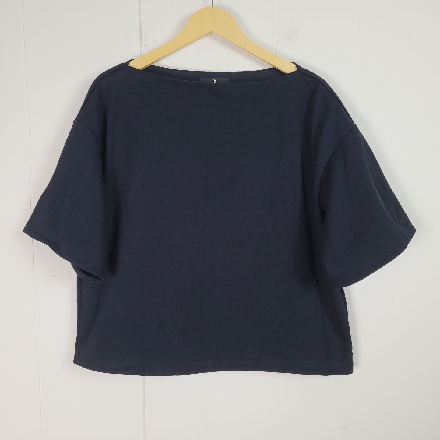 Black Boxy Short Sleeve Top - Banana Republic (Medium)