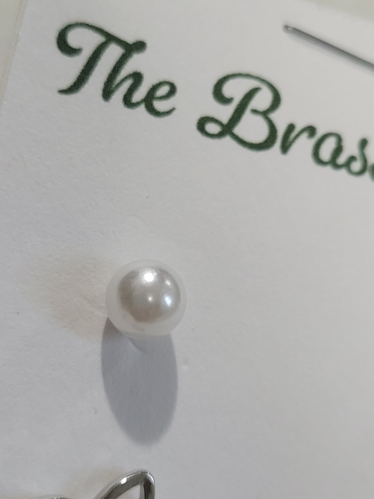 2-Pair Silver Tone Butterfly & Faux Pearl Stud Earrings