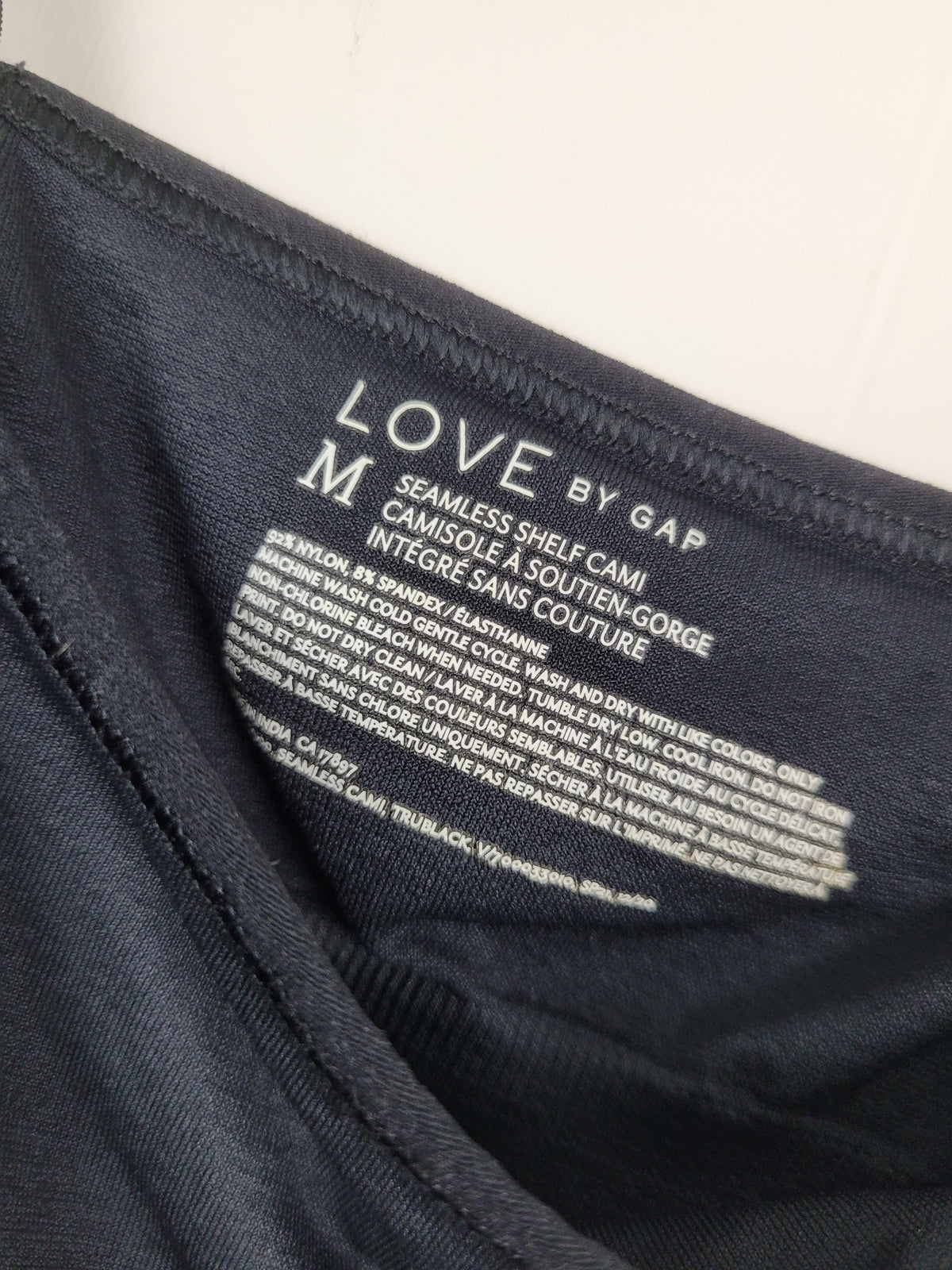Gap Medium Love by Gap Black Shelf Bra Cami Tank Top