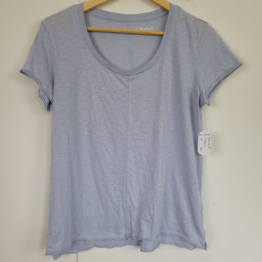 Light Blue Scoop Neck Slub T-Shirt - Charlie B (Medium)