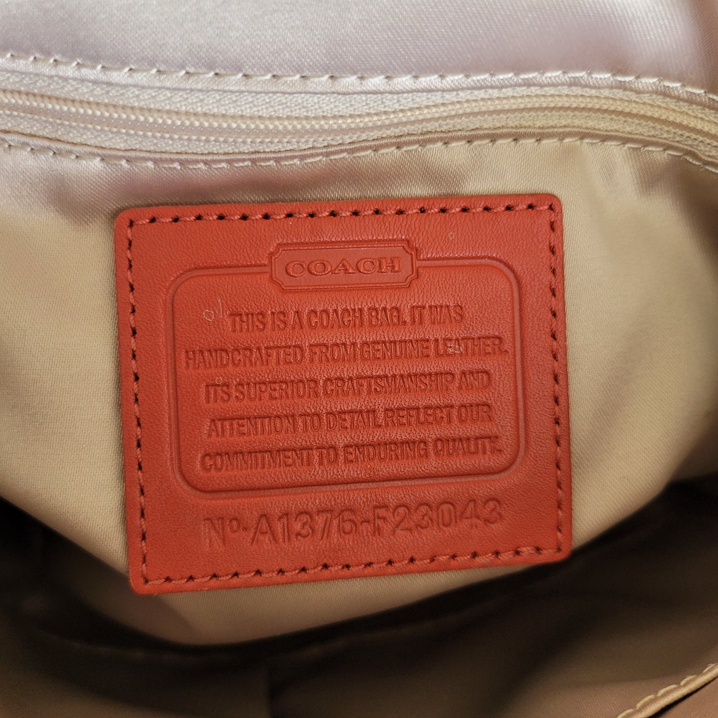 Coral Orange Madison Embossed Leather Satchel - Coach