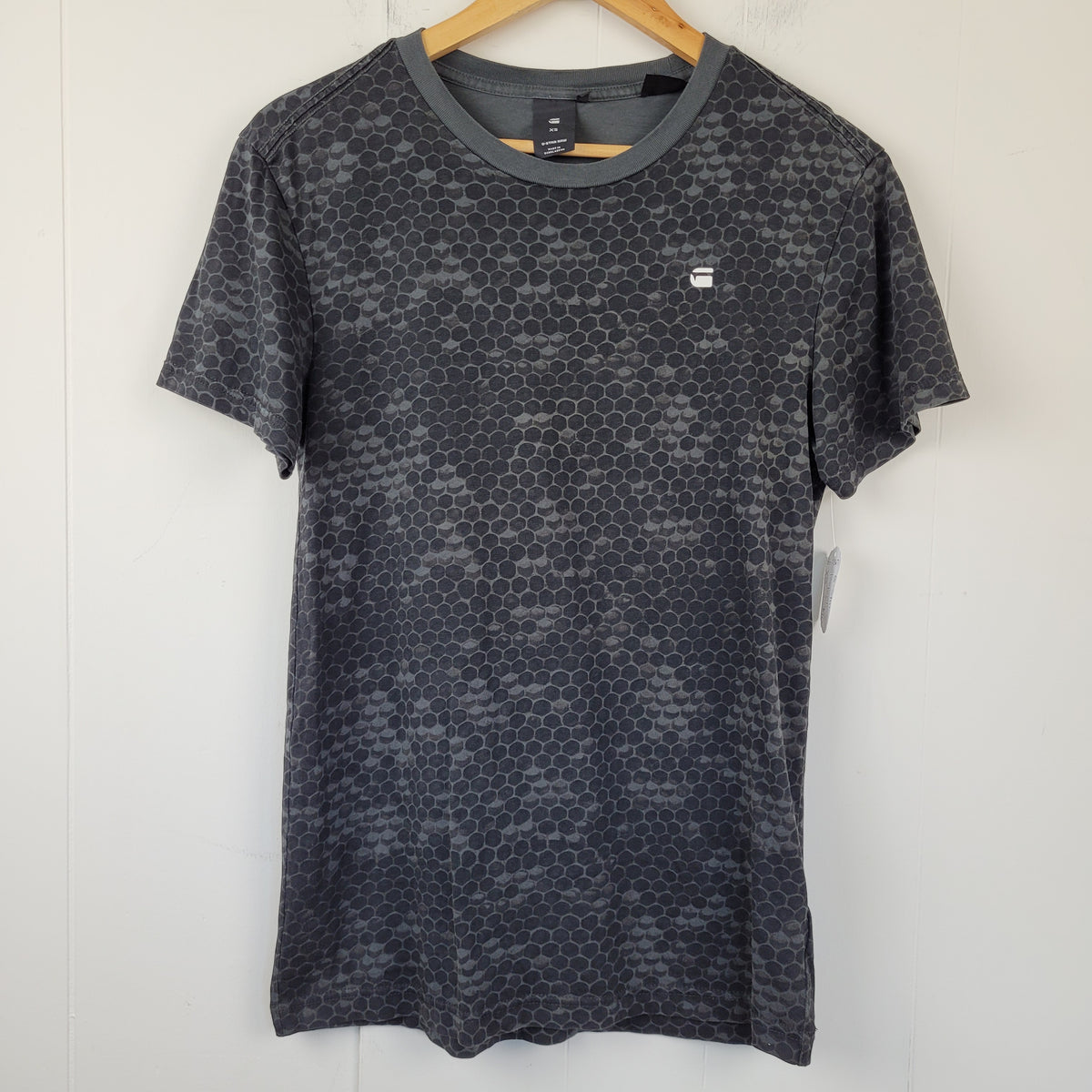Grey Geometric Print T-Shirt - G-Star RAW (XS)