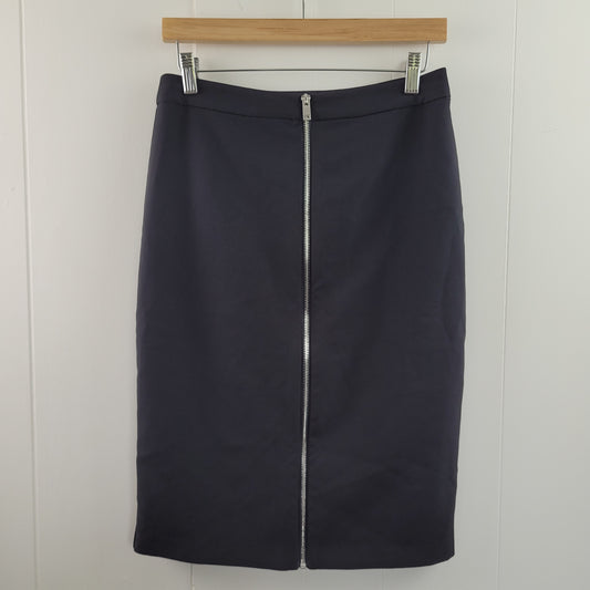 Black Midi Pencil Skirt - Forever 21 (Medium)