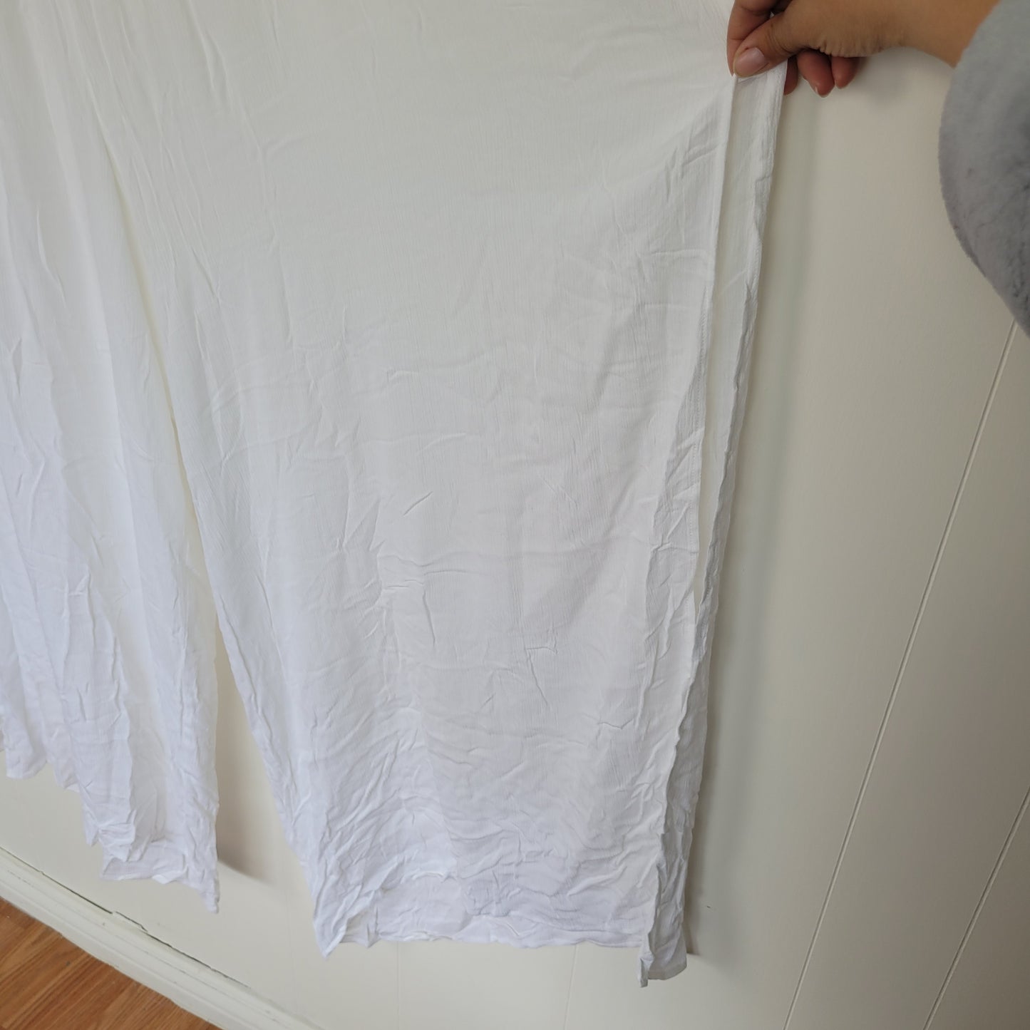 White Flowy Wide Leg Pants - Addition Elle (5X)