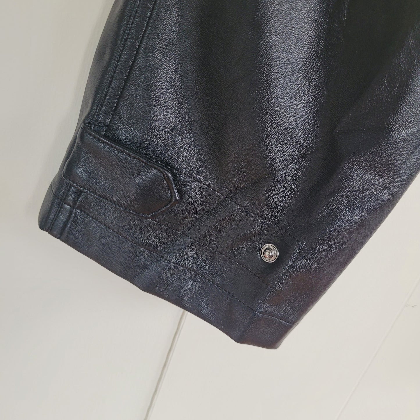 Black Faux Leather Cargo Pants - Rachel Zoe (Size 6)