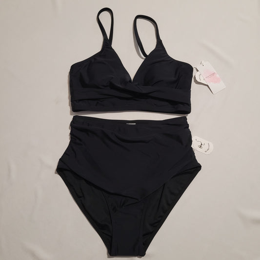 Black High-Waisted Bikini Set - Unbranded (S)