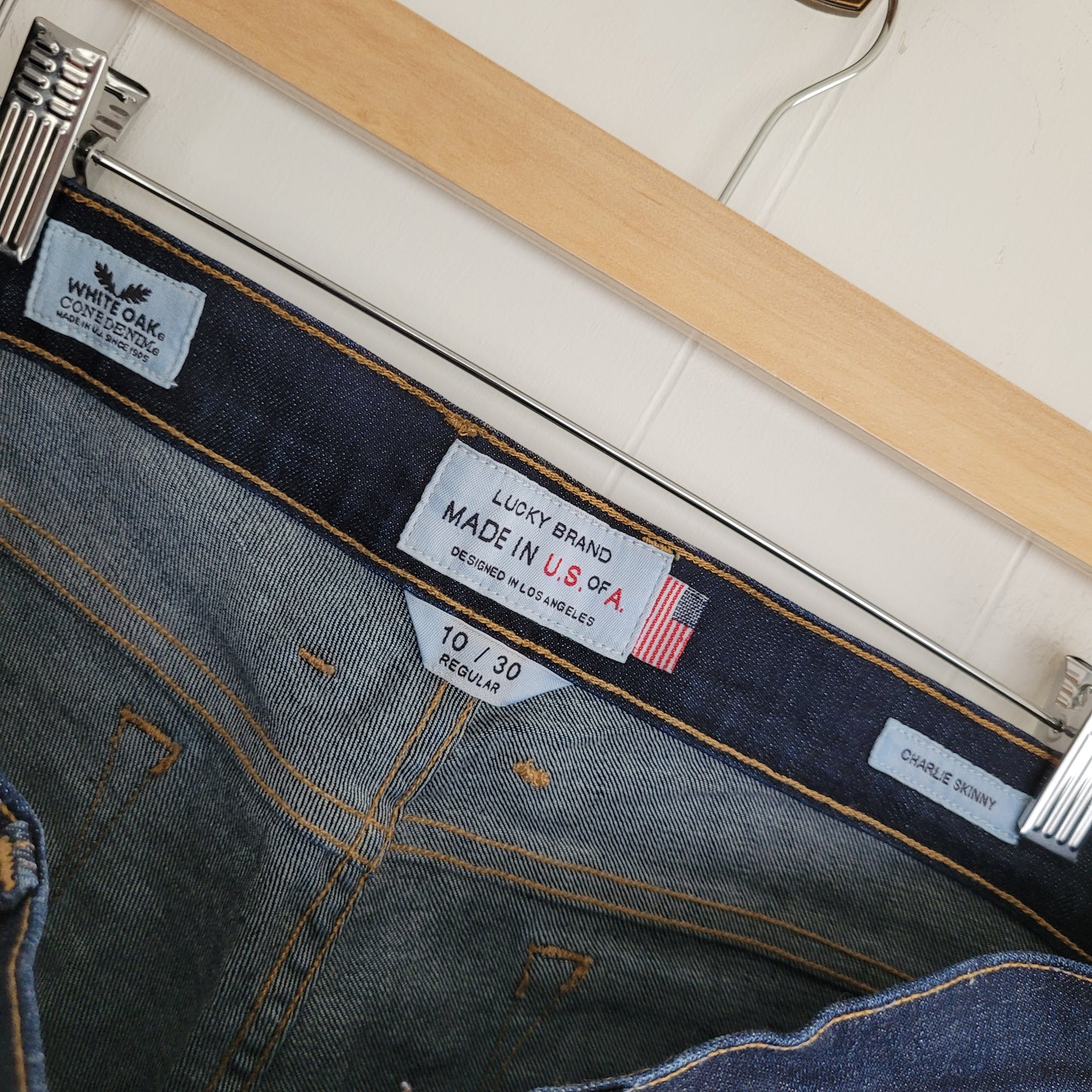 Dark Wash Made in USA Charlie Skinny Jeans - Lucky Brand (Size 10/30)