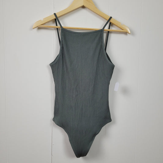 Sage Green Ribbed Bodysuit - Wilfred (Medium)