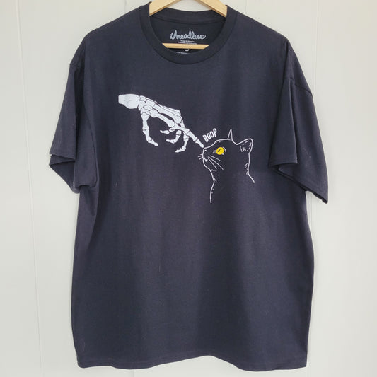 Black Threadless Boop Cat Graphic T-Shirt - Size XL
