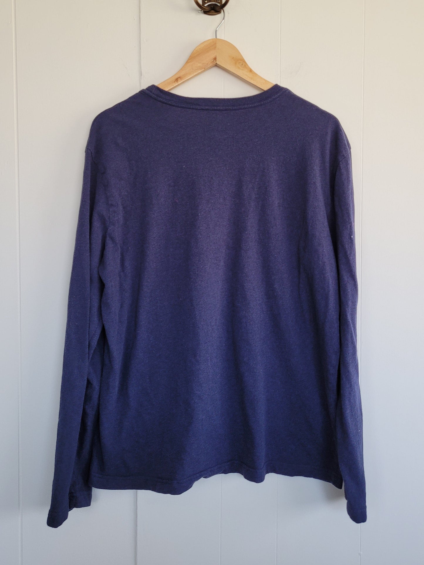 Navy Blue Graphic Long Sleeve Tee - Roots Canada (Large)