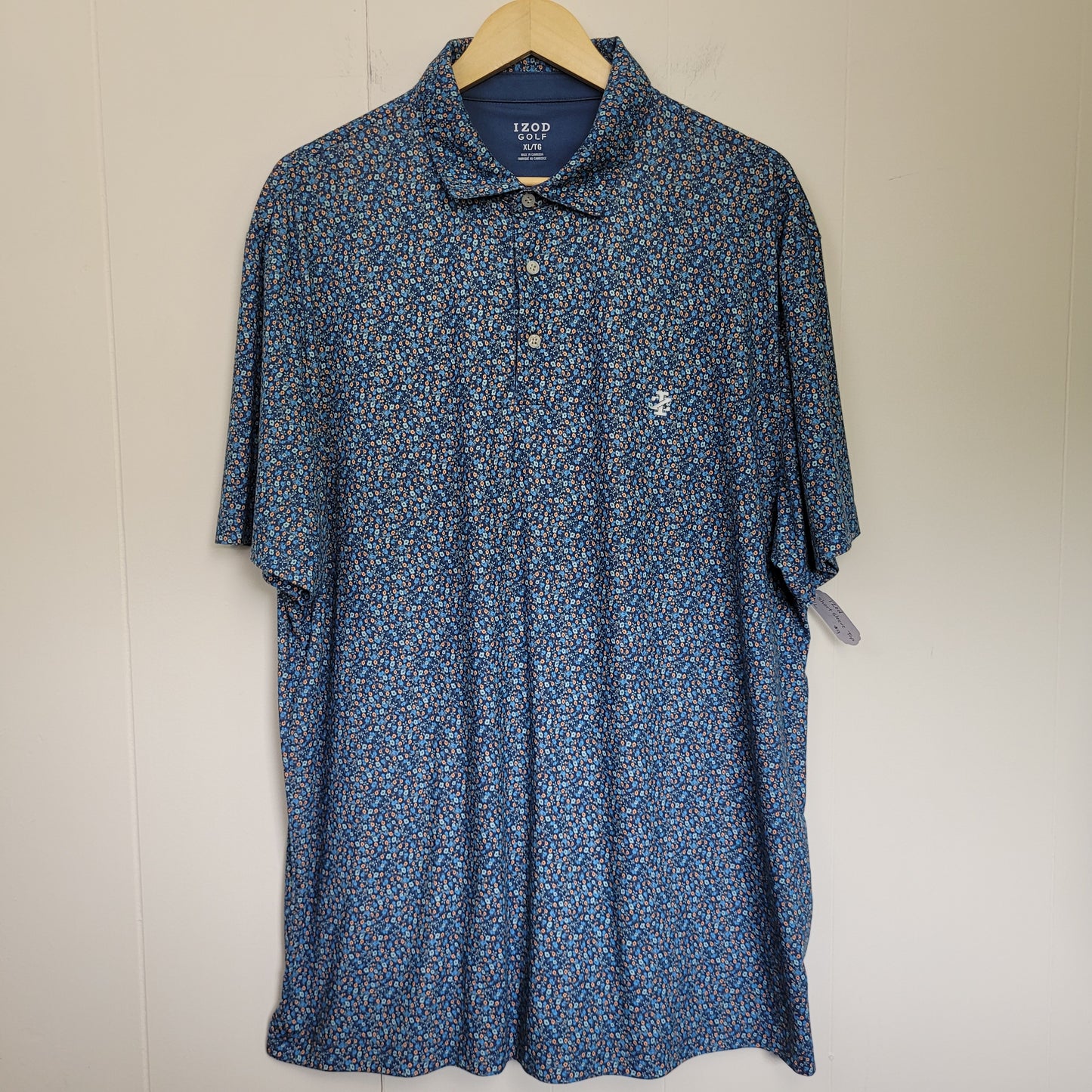 Blue Floral Performance Golf Polo - IZOD Golf (XL)