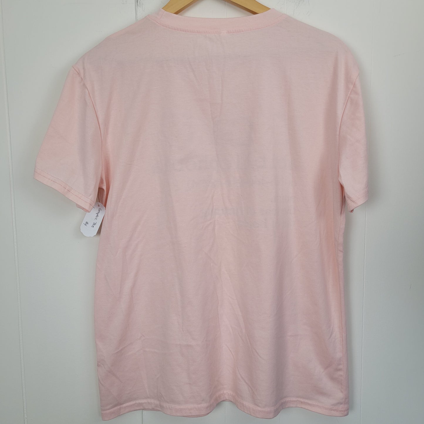 Pink "Abibliophobia" Graphic Tee (Large)