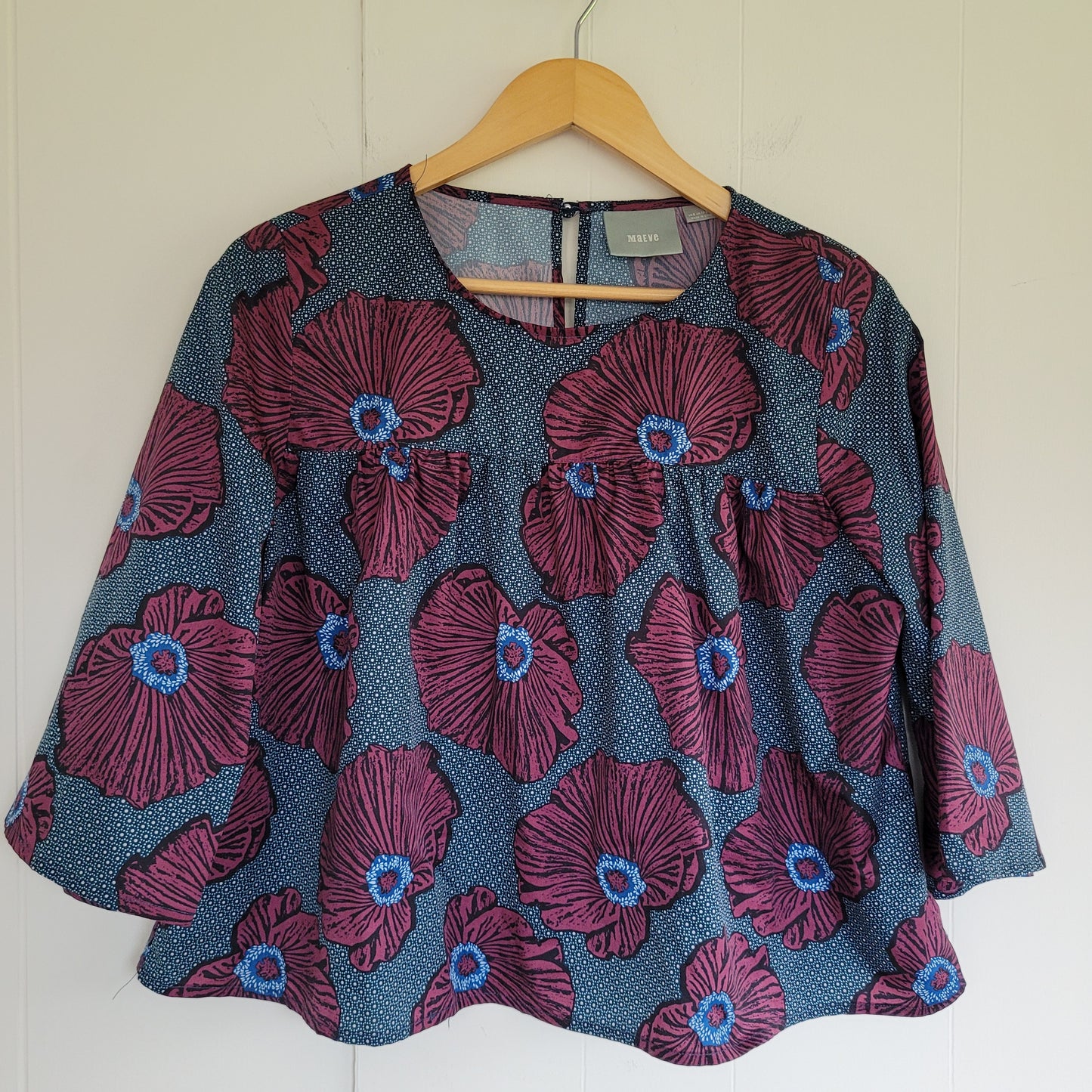 Floral Cropped Blouse - Maeve (Size 8US)