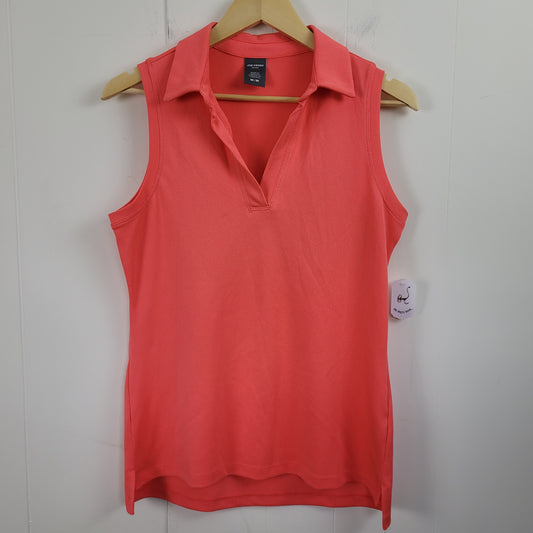 Coral Pink Sleeveless Polo Tank - Joe Fresh Active (Medium)