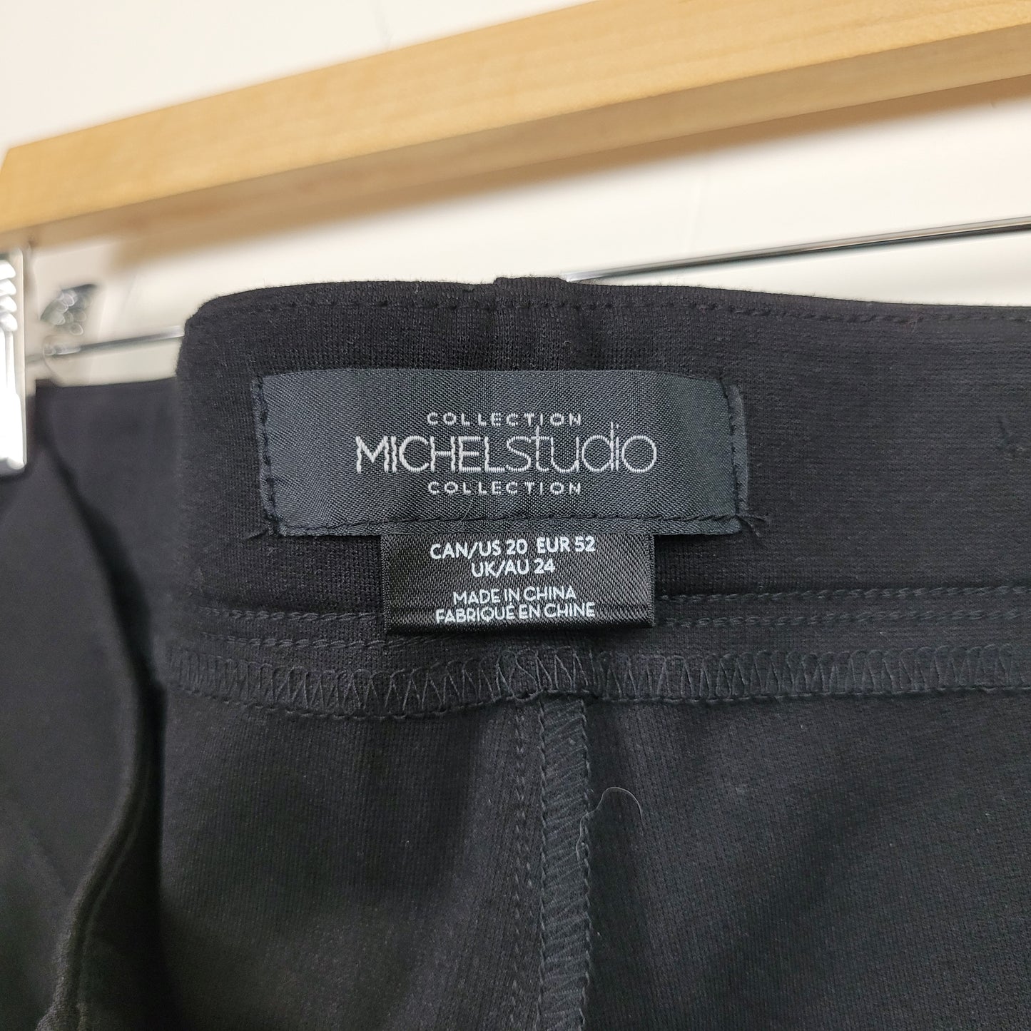 Black Pearl Embellished Capris - Michel Studio Collection (Size 20 XXL)