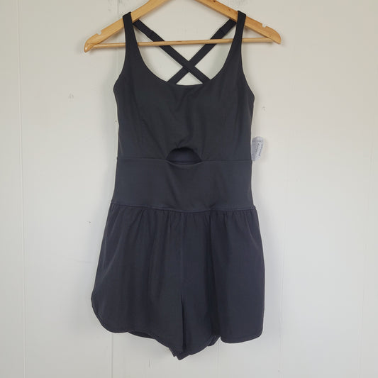 Black Cutout Athletic Romper - Unbranded (S)