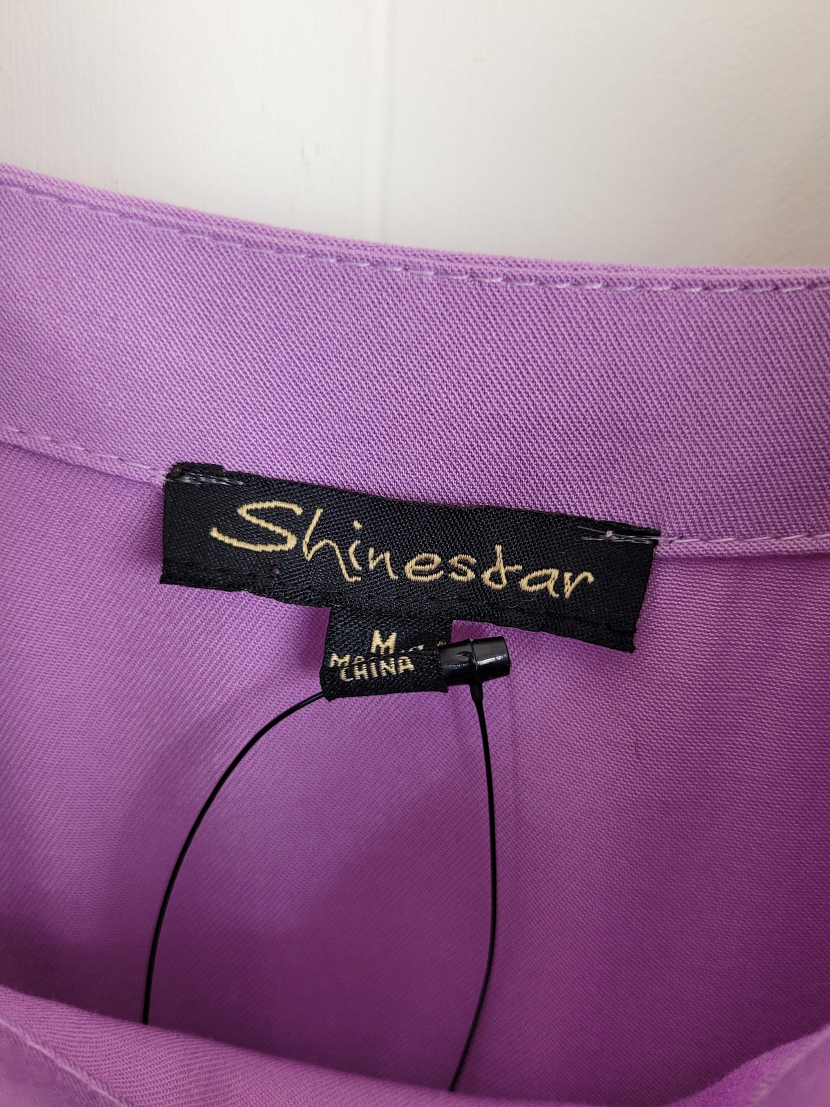 Shinestar Medium Purple Square Neck Tiered Mini Dress