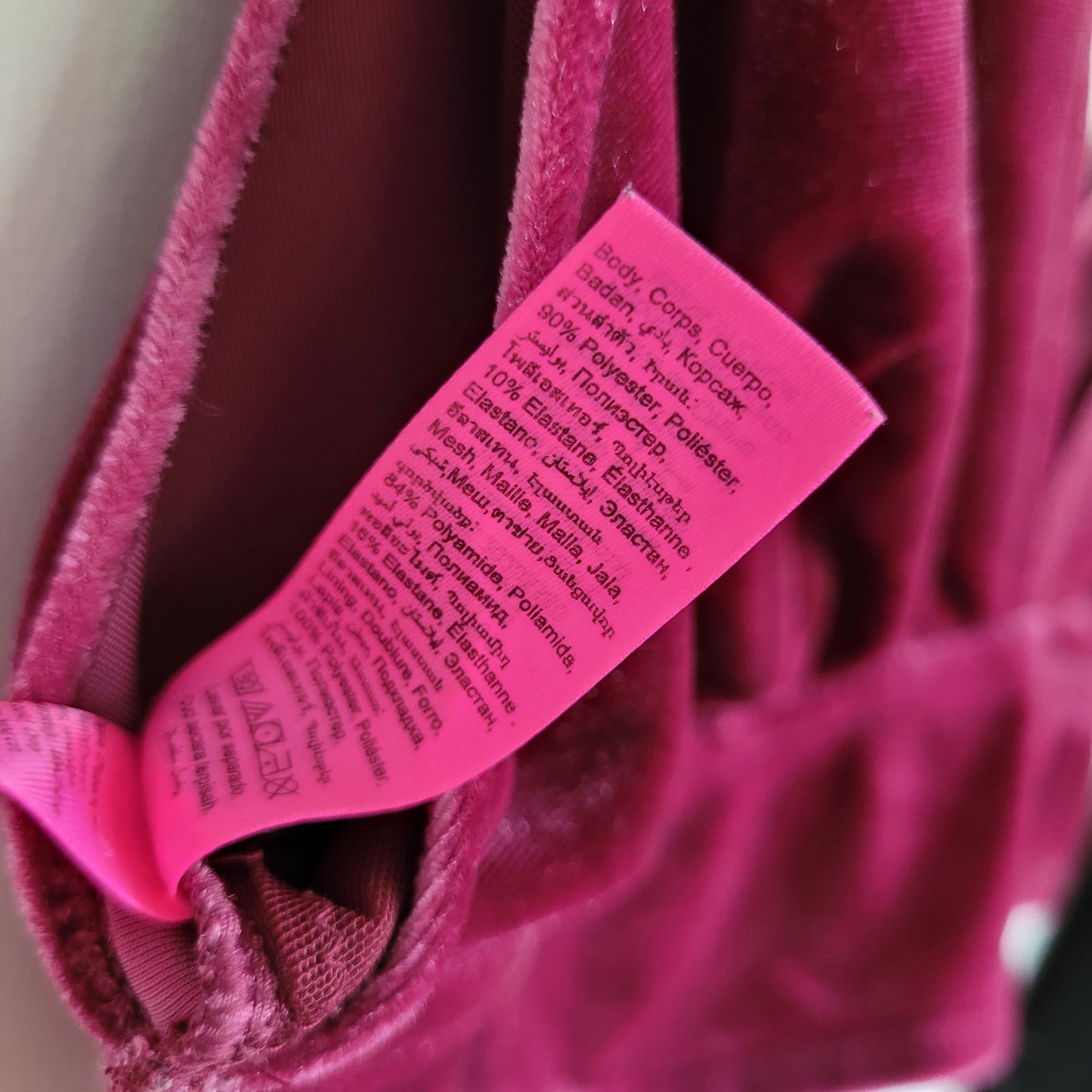 Pink Velvet Bralette - La Senza (XL)